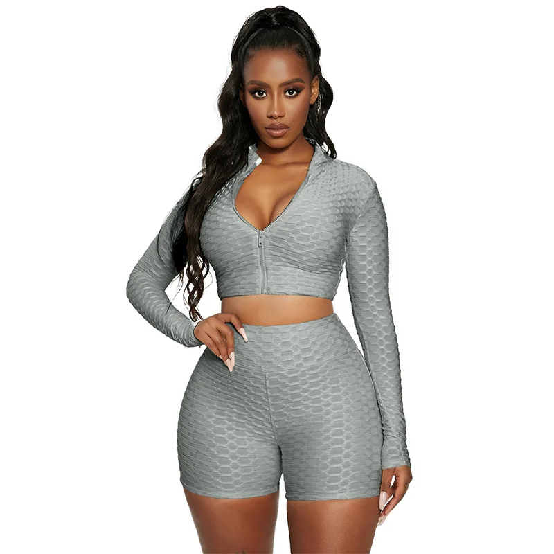 grey tracksuit shorts womens