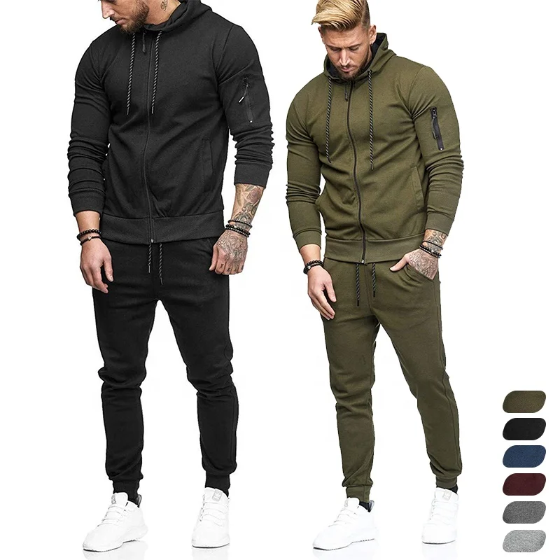 Gym Sportswear Jogging Clothing Fitness Body Building  Sweatsuit Two Pieces Set MenTracksuits