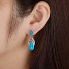 Earrings Earrings Jewelry Gift For Women Fashion 925 Sterling Silver Synthetic Opal Earrings