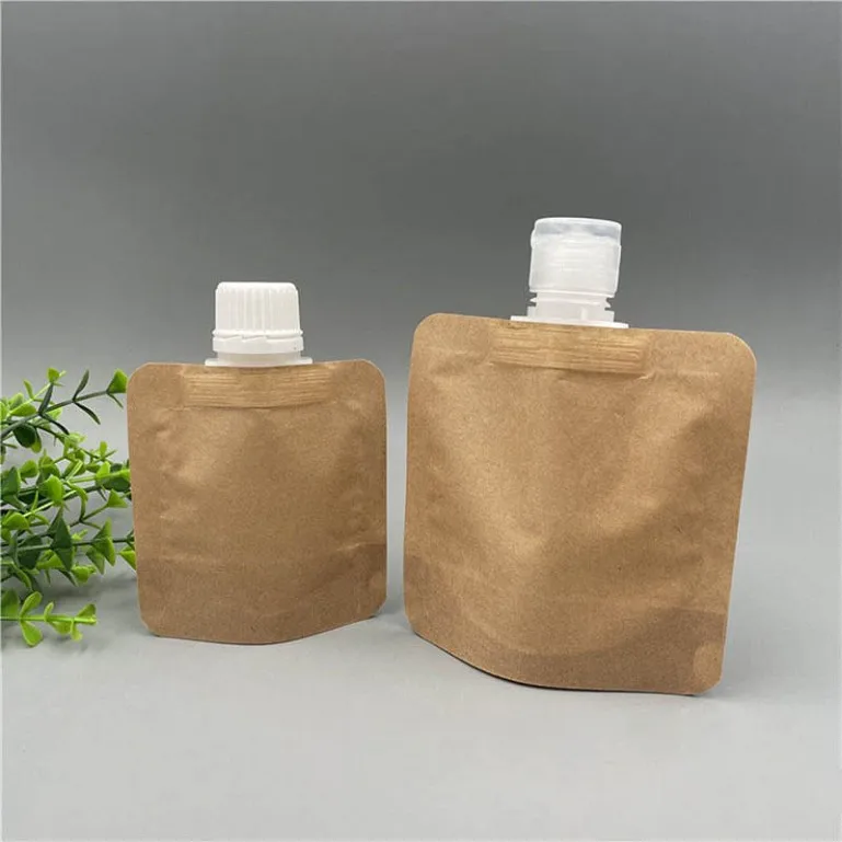 Sustainable Eco Compostable Spout Kraft Paper Pbat Biodegradable