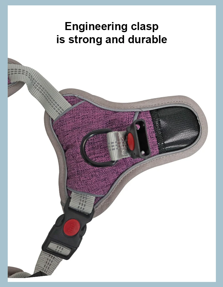 Custom Wholesale Luxury Adjustable No Pull Reflective Soft Comfortable Mesh Pet Products Dog Harness