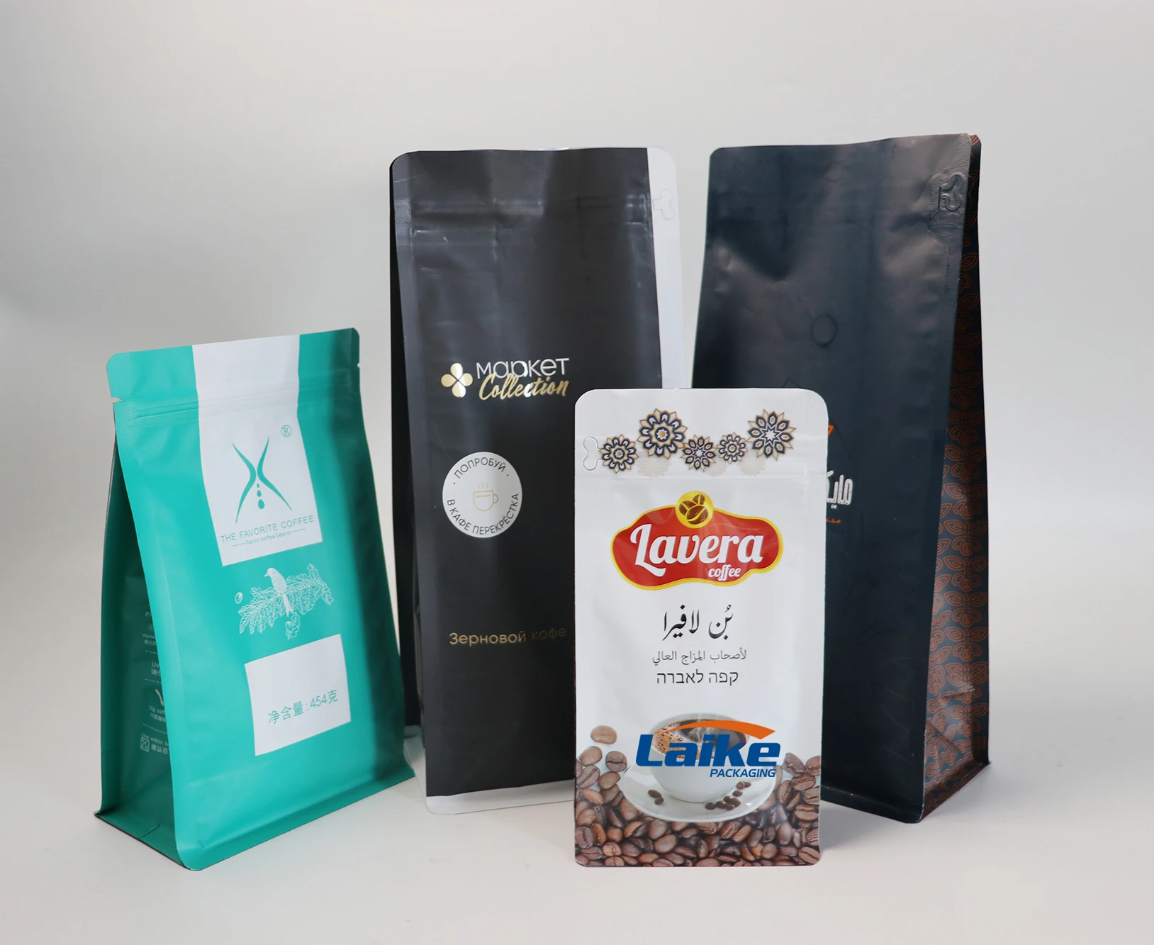 Custom Printed Bolsa De Cafe Black Matte 12oz 16oz 250g 1kg Coffee Packaging Pouch Flat Bottom Coffee Bags With Valve and Zipper