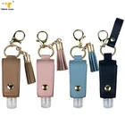 Mini 30ML Hand Sanitizer Bottle Holder Leather Tassel Keychain Hand Sanitizer Bag