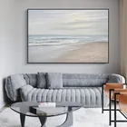Modern Minimalist Seascape Paintings Abstract Texture Handpainted Oil Painting Wall Art