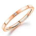 Titanium Ring Rings High Quality Fancy Rose Gold Diamond Titanium Steel Jewelry Ring For Lady