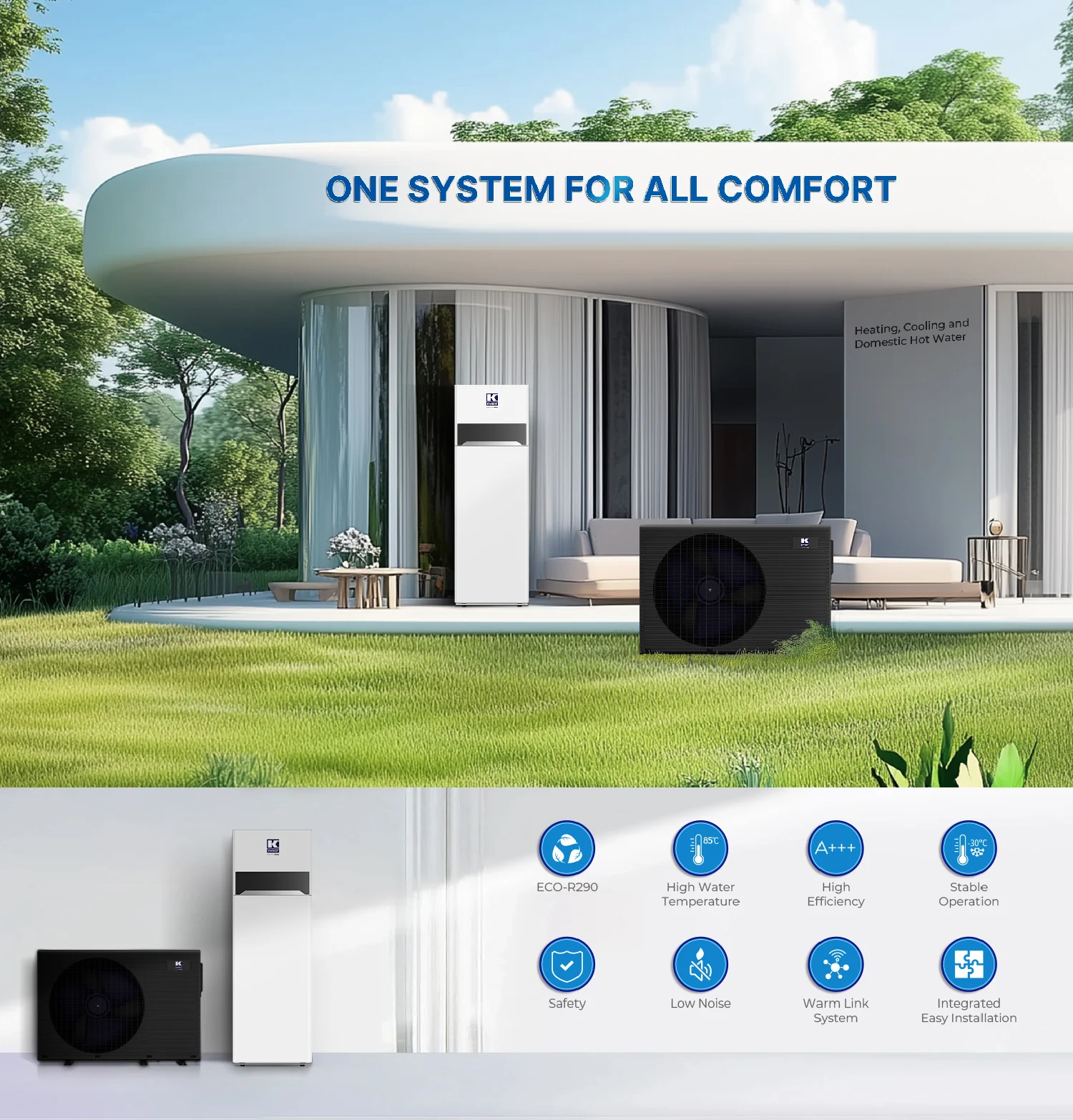 Heat Pump, 6KW, 12KW, R290, CO2 - detail 2