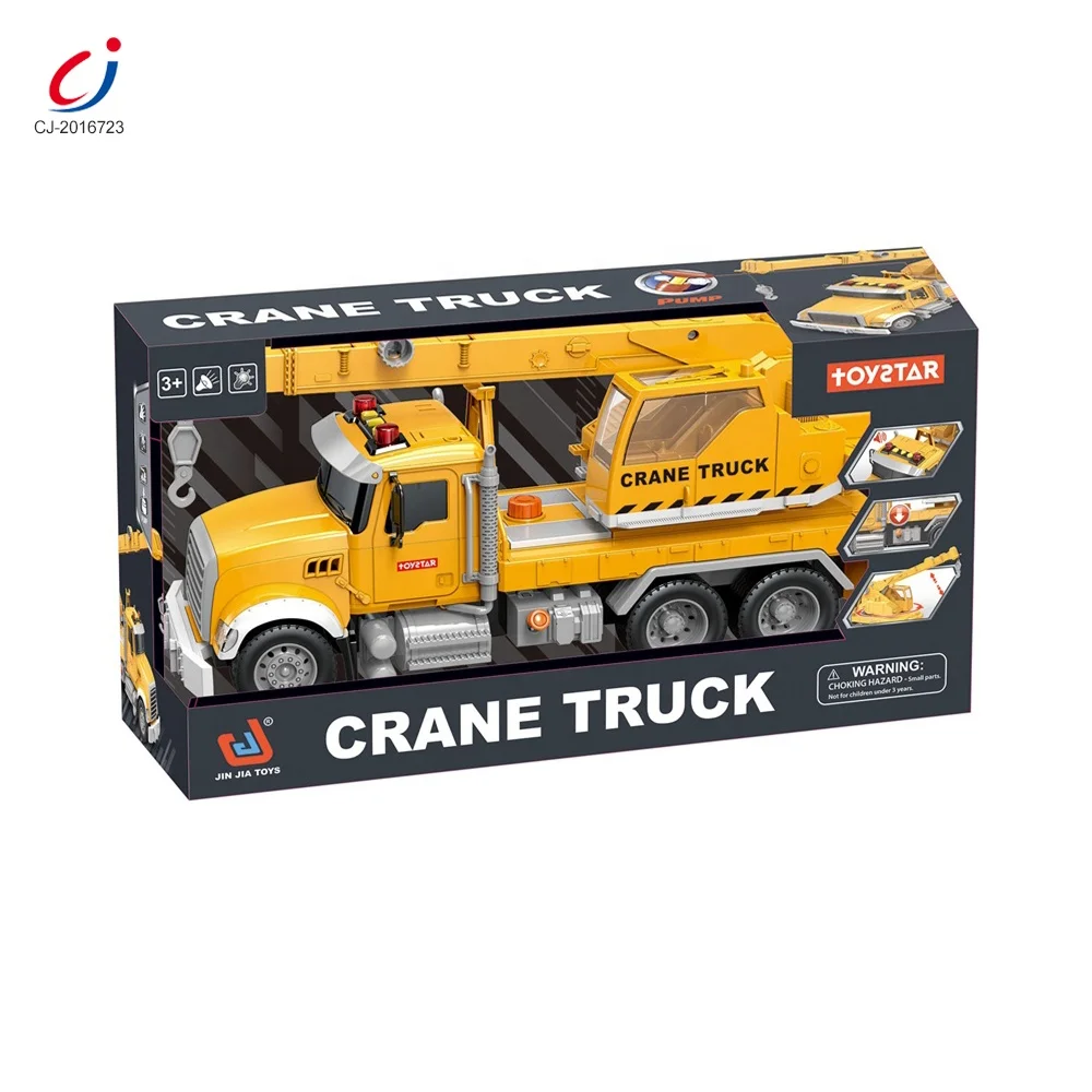 Chengji friction engineering vehicle construction series crane toys sound light inertial engineering truck crane toy for kid