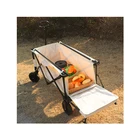 Cart Outdoor Garden Park Utility Portable Beach Trolley Cart Camping Foldable Four-wheel Trolley Cart