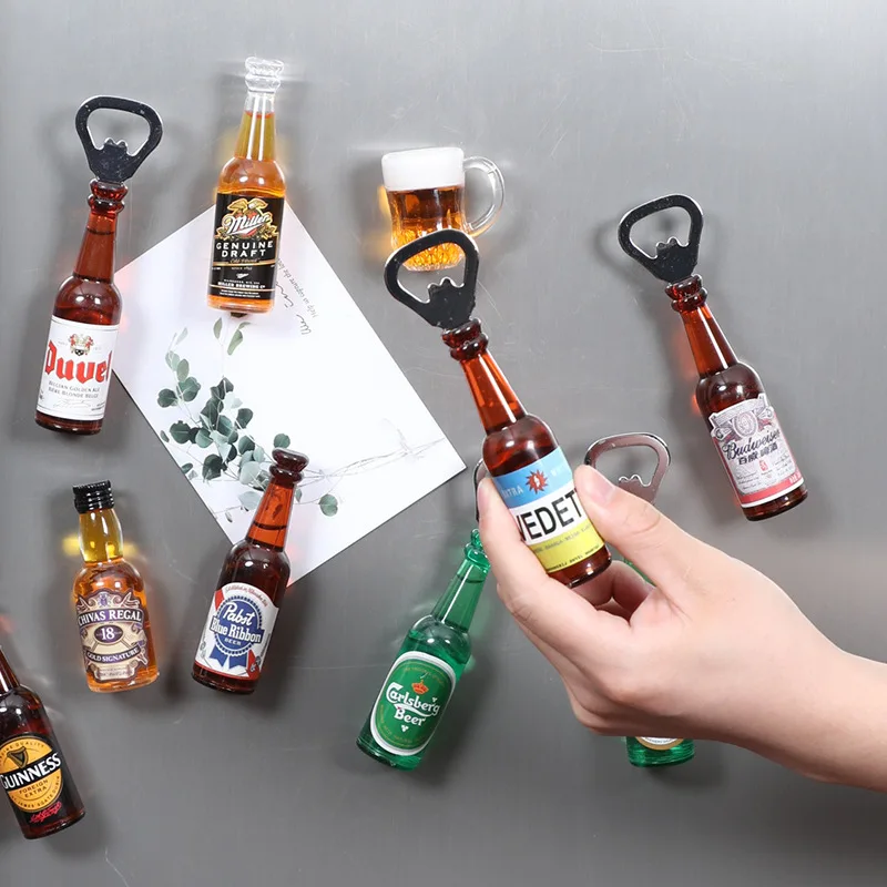 Heineken Bottle Beer Magnet Opener Beer Soda  Keychain Key Ring Bar Tool 