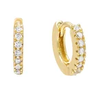 Earrings Hoops Earrings Hoop Drop Earring Hot Selling Plain Silver Small Emerald Zircon Huggie Earrings Hoops