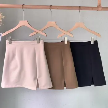 2022 summer new black short skirt japanese College Style high waist cotton vintage 50s pencil mini skirts for girls