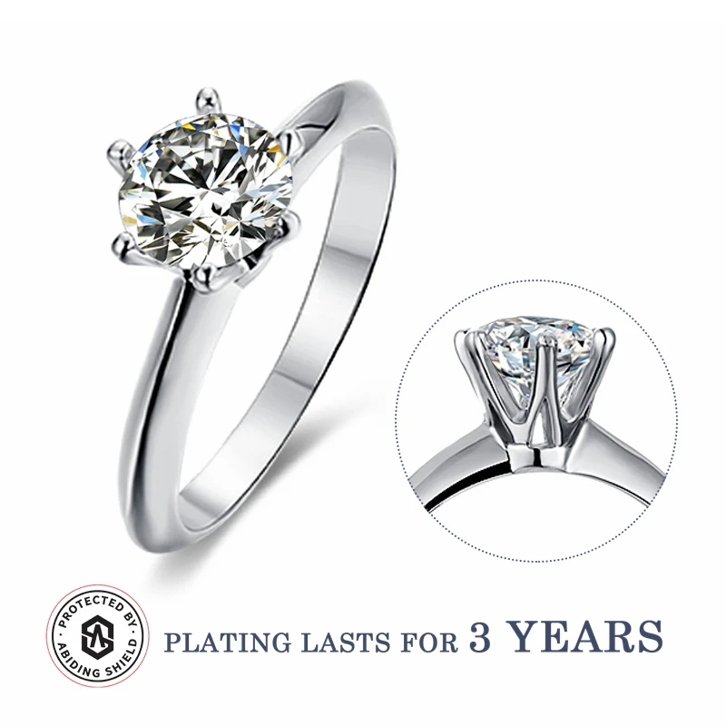 Abiding Jewelry Engagement Moissanite Diamond Jewellery Wholesale 925 Sterling Silver 1 Carat Women Moissanite Ring 9 Hdf0874d4a7e741c9ad4c0c2459f64531y