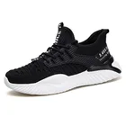 Shoes Stock Men's Sports Shoes Student Flying Knit Running Korean Style Trendy Shoes