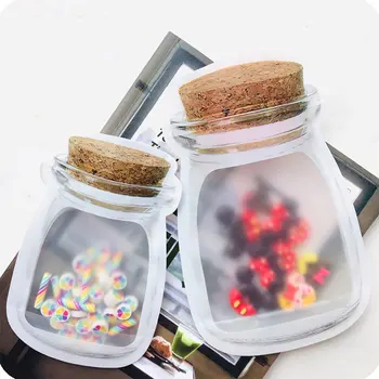 100pcs Reusable Mylar Storage Bags Zip Lock Sealing Food Preserve Mason Jar Bags Moisture proof Sachet Packaging