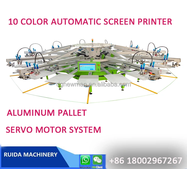 product multiple color automatic full kits octopus 3 color automatic carousel silk screen printing machine-11