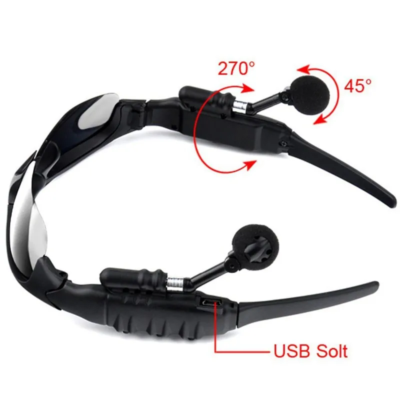 Outdoor Sports Sunglasses Smart Headphones BT 5.0 Polarized Glasses Wireless Headphones Sunglasses Headphones