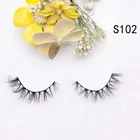 Eye 3d Silk Faux Mink Synthetic False Eyelashes Wholesale Natural Volume Eye Lashes Manufacture S102