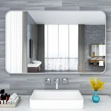 Luxury Hotel Home Rectangular Black Framed Wall Mounted Bathroom Shower Mirror