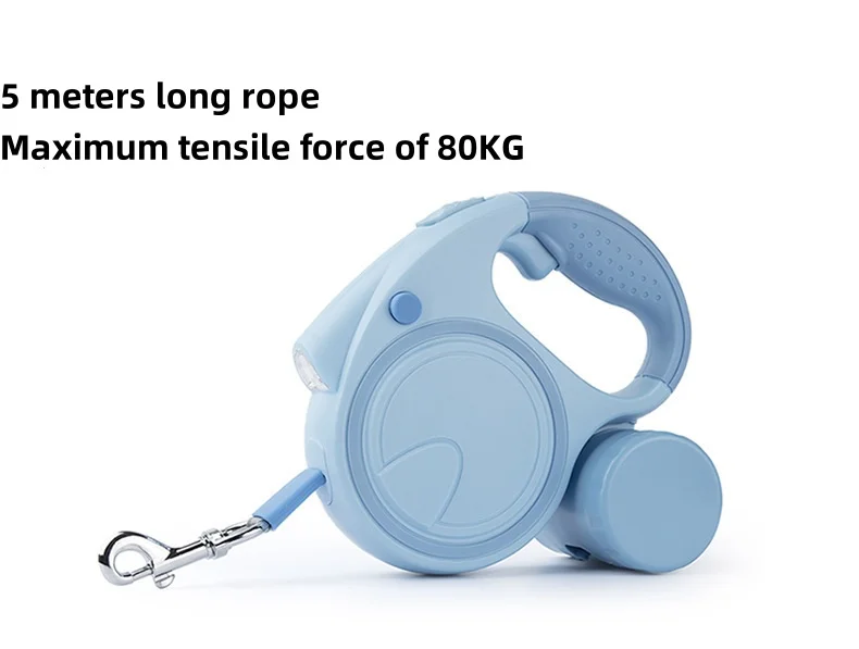 New Multi-functional 5-meter Pet Leash with LED Light and Storage Box Convenient for Dogs to Go Out Pet Products supplier