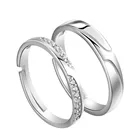 Ring Zirconia Engagement Couple Ring 925 Sterling Silver CZ Cubic Zirconia Engagement Wedding Ring