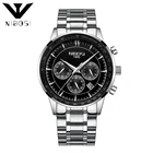 Watch Gold Case Black Face Custom Logo Chronograph Watch