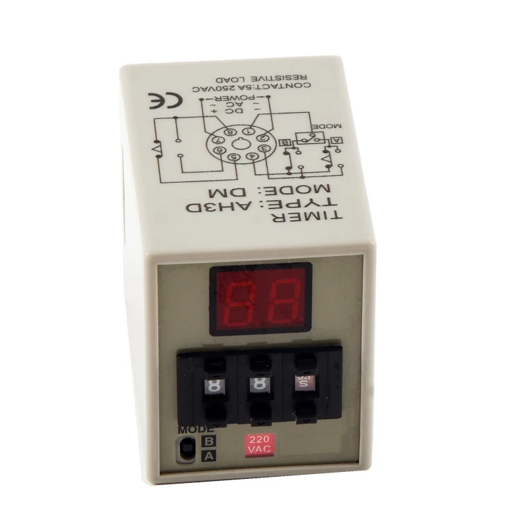 product manufacturers sell ah3d dm digital display 01s 999h time relay with base digital display time relay auto miniature sealed kecn-2