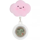 Silicone Nurse Watch Pocket Nurse Fob Watch Retractable Nurse Clip Watches Time Week Calendar Stopwatch