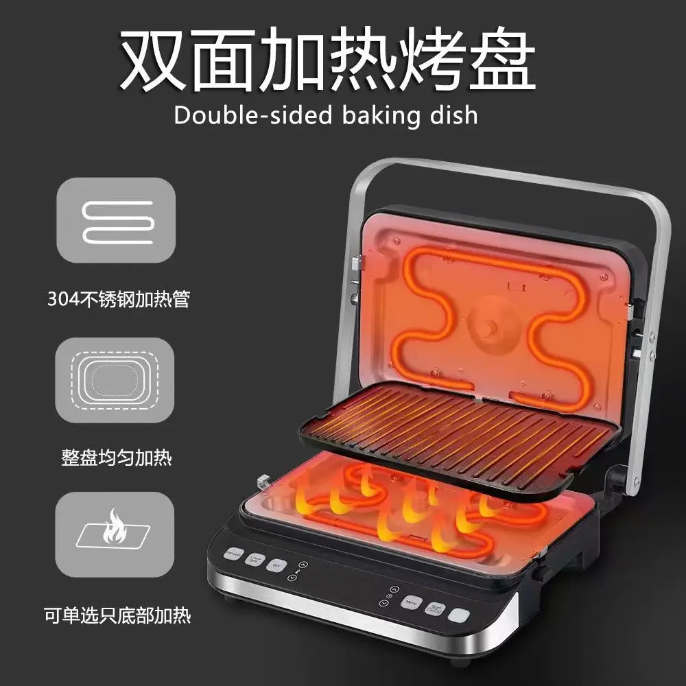 2000w Electric Contact Grill Digital Griddle And Panini Press,Optional