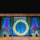 Colors Wedding Wholesale Party Decoration Colors India Heritage Stage Wedding Backdrop Curtains