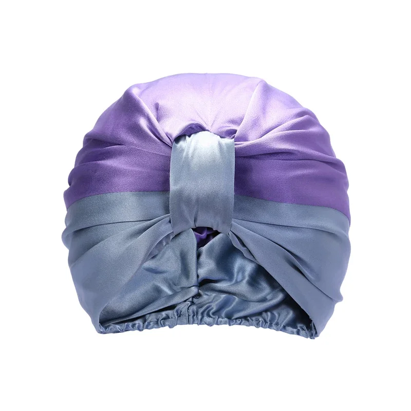 19/22/25momme 100% Mulberry Silk lined beanie Double Layer customised bonnets silk pillow case and bonnet set