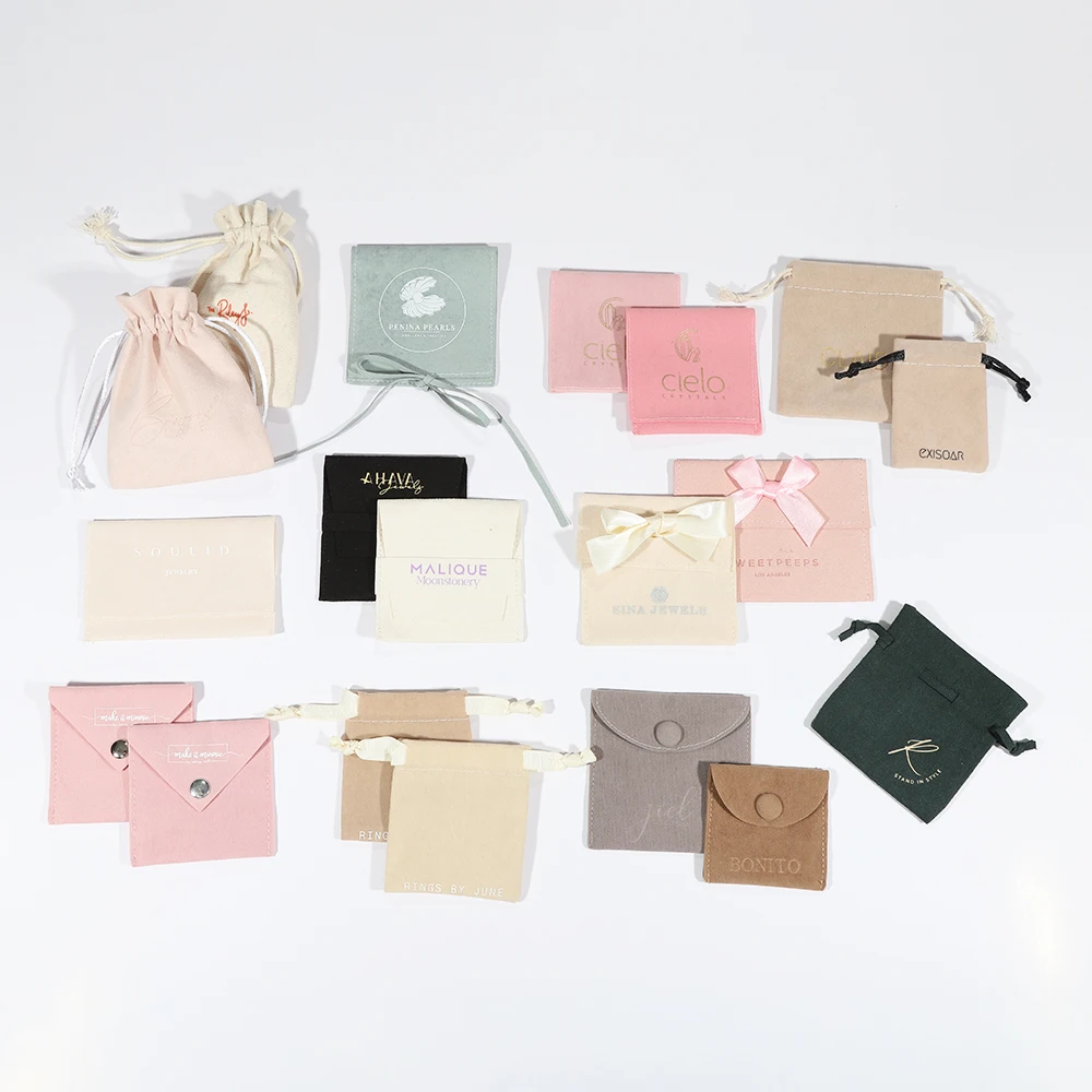 custom velvet jewelry pouches luxury branded packaging bags for a premium unboxing gift presentation-1