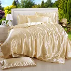 Comforter White Comforter Sets Designer Luxury Beautiful White Silky Satin Bedding Comforter Sets