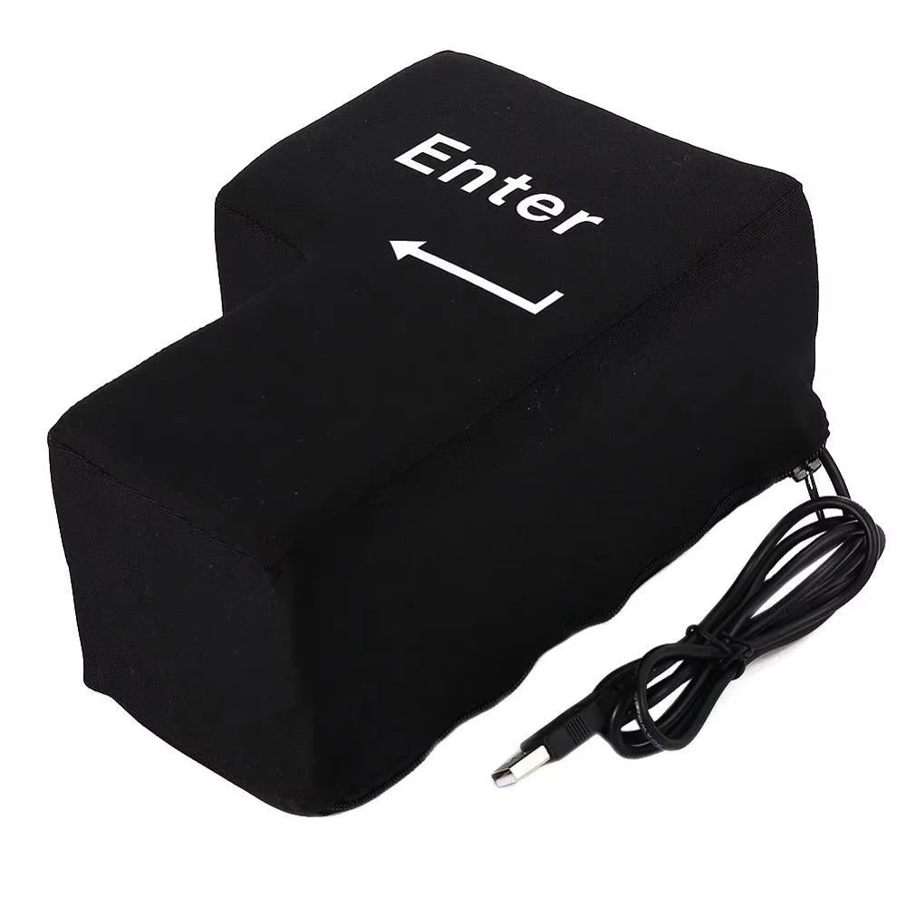 USB Big Enter Button Enter Key Foam Sleep Pillow Office Desktop