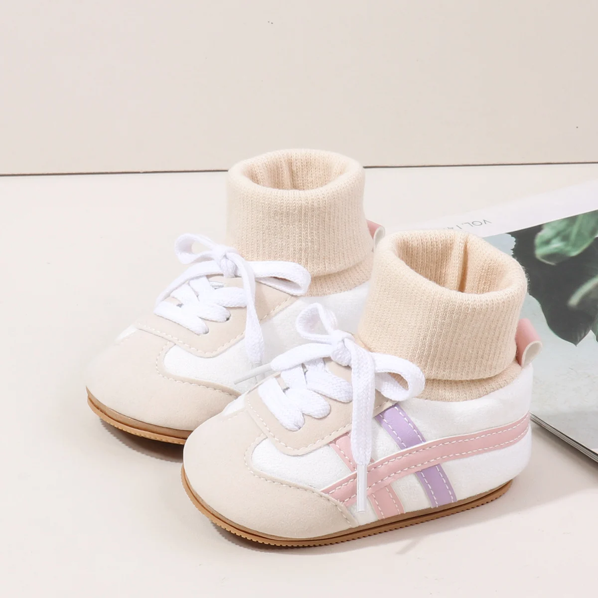 High Quality Autumn Winter Pre-Walking Baby Shoes Soft Sock Anti-Slip TPR Sole Light Flat Ankle-Covered Design Toddlers factory