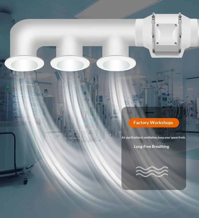 Diagonal Flow Vent Fan, Waterproof, 220 V, Electric - detail 10