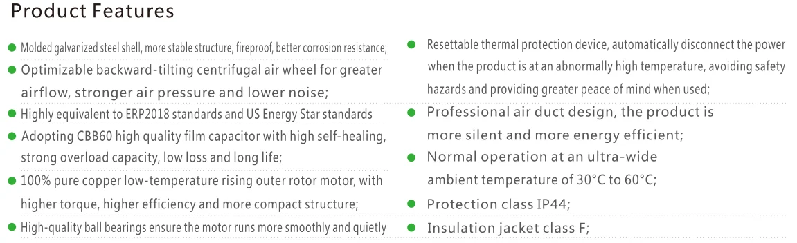 Fulude Circular Pipe Fan, Roof, 220 V, Stainless Steel - detail 4