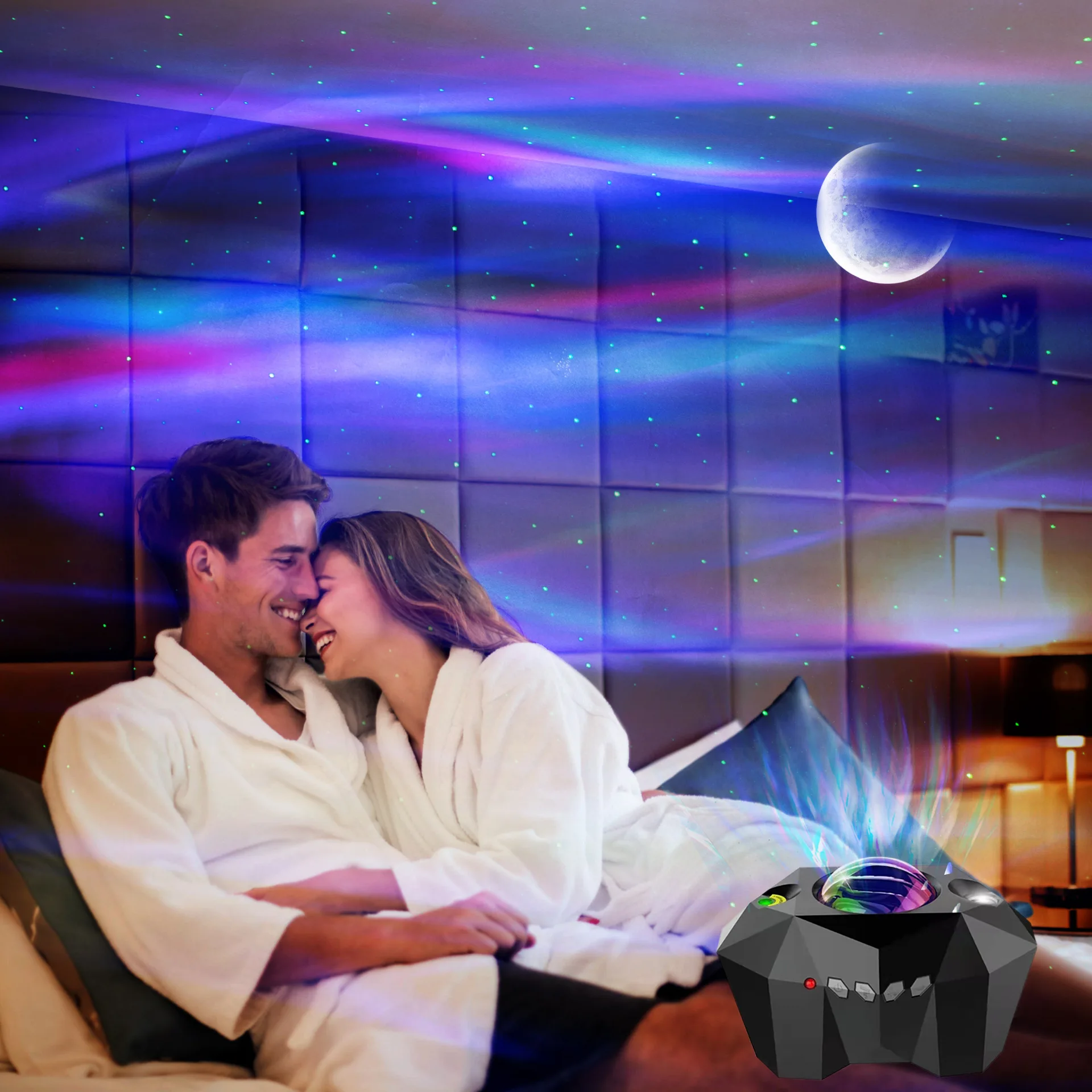 Modern Simple Dream Starry Wireless Usb Music Laser Watermark Bar Hotel Stage Led Projector Night Lights