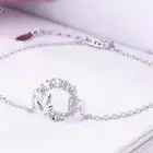 Bracelet Ring 925 Sterling Silver Inlaid Diamond Wreath Set Korean Fashion Necklace Earring Bracelet Ring