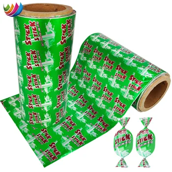 Customized Colored luxury Coffee Candy Packing aluminum seal foil chocolate wrapping paper for food packaging
