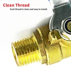 Gas Valve 1/4 Female Male Threaded Full Port Water Gas Stop Shut Off Brass Ball Valve