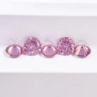 Pink Cut Pink Fancy Pink Color Round Brilliant Cut Color Moissanite