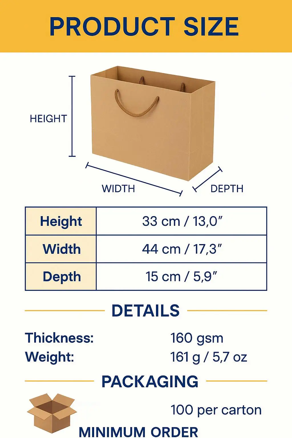 Kraft Brown Paperboard Bag Cotton Handle Durable Embossing Lamination for Supermarket Clothing Crafts Bakery Packaging - detail 6