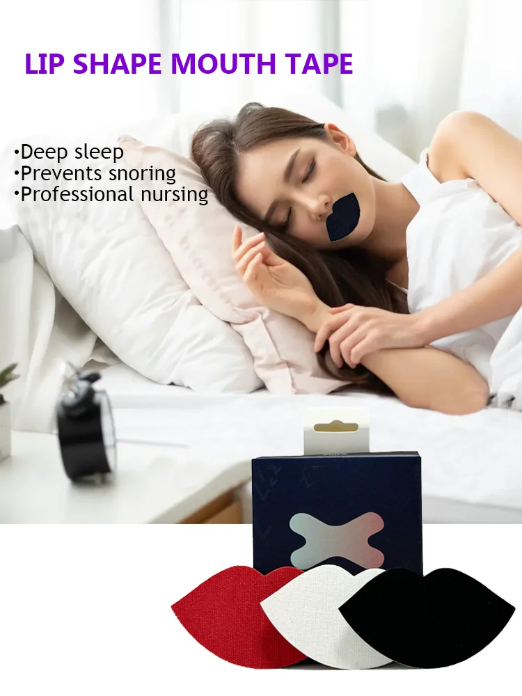 Bamboo Silk Hypoallergenic Mouth Strips Mouth Tape Breathing Sleeping Tapes Lips Shape Sleep Tapes for Smooth Breather factory