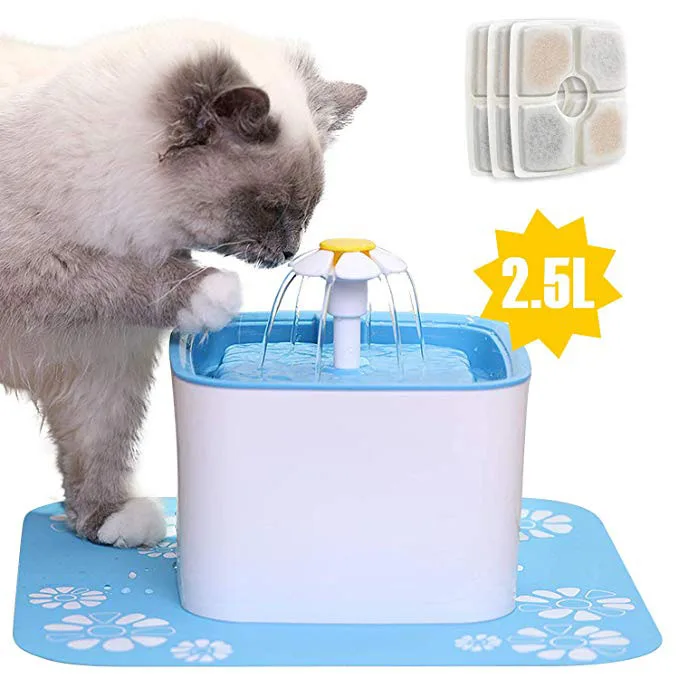Advertentie mentaal een vuurtje stoken 2.5l Automatic Cat Water Fountain Dog Water Dispenser With 3 Replacement  Filters & 1 Silicone Mat For Cats,Dogs,Multiple Pets - Buy Pet Water  Fountain,Drinking Bowl Cat,Portable Water Fountain Product on Alibaba.com