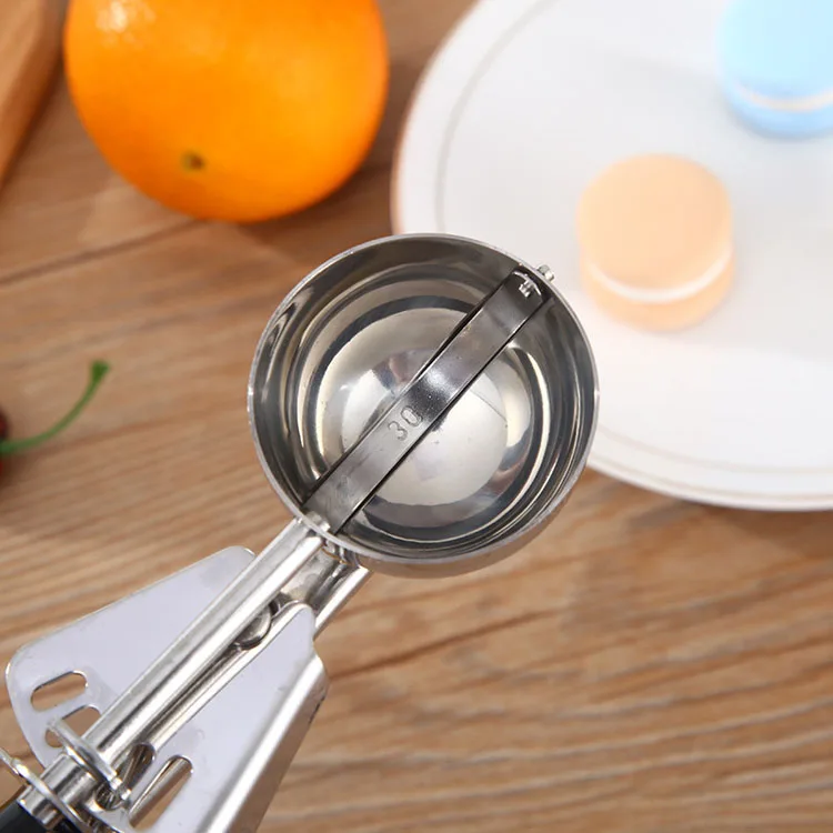Full Sizes 304 Stainless Steel Ice Cream Trigger Scoop