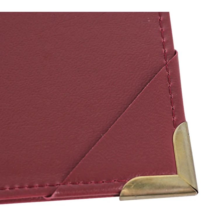Wholesale PU Gold Stamping A4 Size Graduation Diploma Cover Certificate Folder with Metal Corner supplier