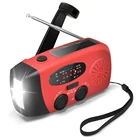 Radio High Quality Am/Fm Solar Hand Crank Led Flashlight Self Powered Weather Radio