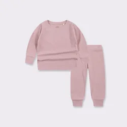 Children's Bamboo Fiber Pajamas Home Furnishings Long Sleeve Spring and Autumn Top Pants 2 Piece Baby Clothing Set
