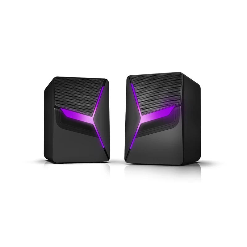 Laptop Pc Usb Power Audio Rgb Led Light Desktop Gaming Accessories Speaker Computer Portable Active 2.0 Stage Bluetooth Speaker