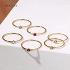 Ring Solid Pure Real Gold Jeverly 14k April Birthstone Diamond Engagement Ring Anillos Con Piedras Purity Finger Ring